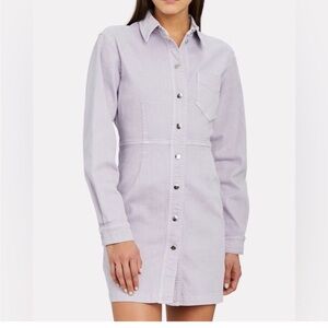 SAMSOE purple Lavender Berth Denim Shirt Dress